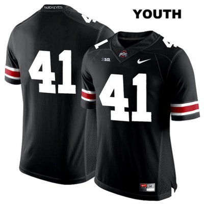 Youth NCAA Ohio State Buckeyes Hayden Jester #41 College Stitched No Name Authentic Nike White Number Black Football Jersey PY20P62EW